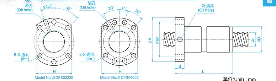 TBI DFS03208-4.8 tbi滚珠丝杆 选型模型